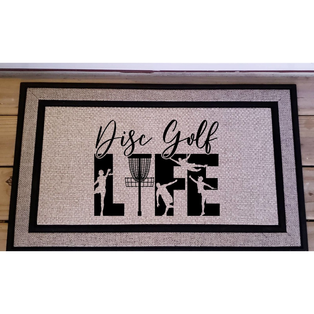 Disc Golf DiscGolf Life Logo Door Mat Disgolfer Gift Doormat